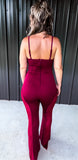 Burgundy Runway Jumpsuit