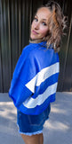 Blue & white Striped Top