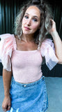 Pink Tulle Top