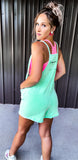 Vintage Teal Green Romper