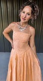 Apricot Orange Midi Dress