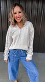 Dainty Floral Pullover Hoodie