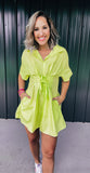 Lime Green Cinch Dress