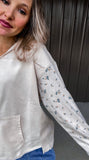 Dainty Floral Pullover Hoodie
