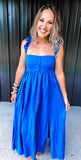 Royal Blue Midi Dress