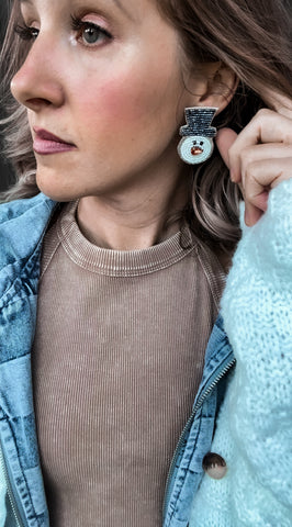 Frosty the Snowman Earrings