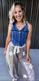Denim Button Down Vest