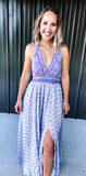 Purple Floral Maxi Dress