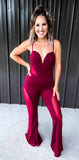 Burgundy Runway Jumpsuit