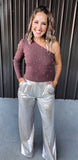 Metallic Trouser Pants