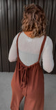 Chocolate Brown Pocket Jumpsuit