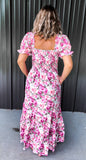 Pink Floral Maxi Dress