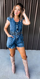 Denim Romper