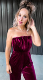 Velvet Raspberry Jumpsuit