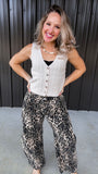 Leopard Barrel Jeans