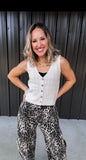 Leopard Barrel Jeans
