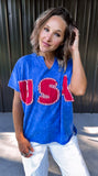 Blue USA Tee