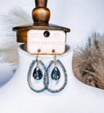 Navy Blue Teardrop Earrings