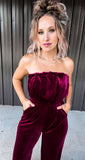 Velvet Raspberry Jumpsuit