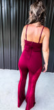 Burgundy Runway Jumpsuit