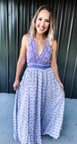 Purple Floral Maxi Dress