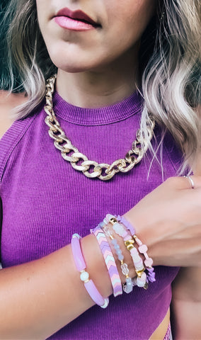 Purple & Pink Bracelet Stack