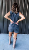 Vintage Black Denim Romper