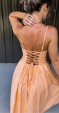 Apricot Orange Midi Dress