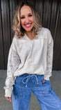 Dainty Floral Pullover Hoodie