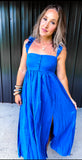 Royal Blue Midi Dress