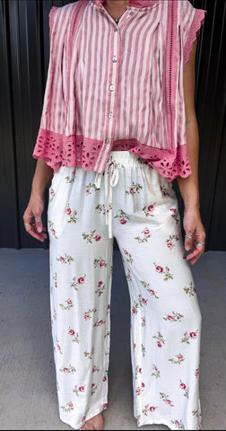 Rose Floral Lounge Pants