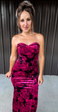 Black Cherry Velvet Dress