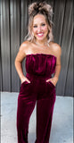 Velvet Raspberry Jumpsuit