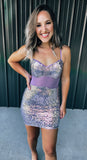 Lavender Purple Sequin Dress