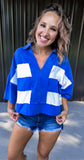 Blue & white Striped Top