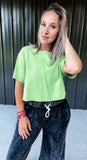 Vintage Green Crop Tee