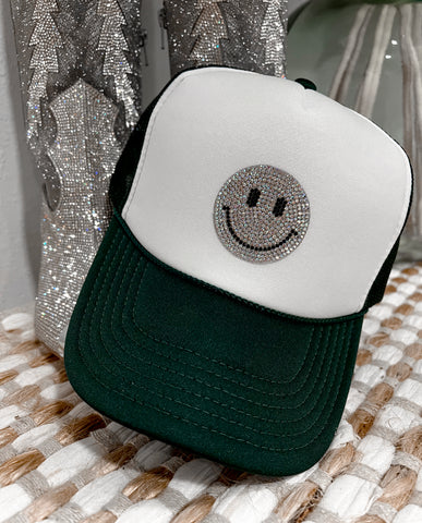 Deep Green Smiley Cap