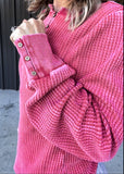 Red Vintage Thermal Top
