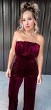 Velvet Raspberry Jumpsuit