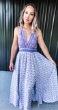 Purple Floral Maxi Dress