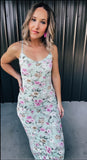 Mint Spring Floral Dress