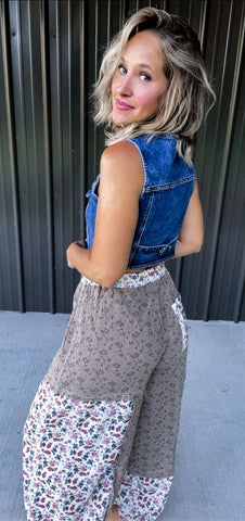 Denim Button Down Vest