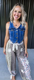 Denim Button Down Vest