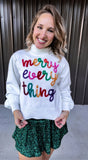 Merry Everything Tinsel Sweater