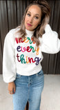 Merry Everything Tinsel Sweater