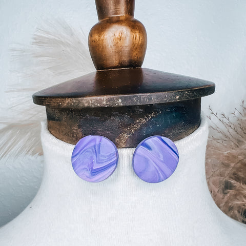 (Final Sale) Purple Stud Earrings