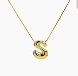 “S” Initial Bubble Necklace