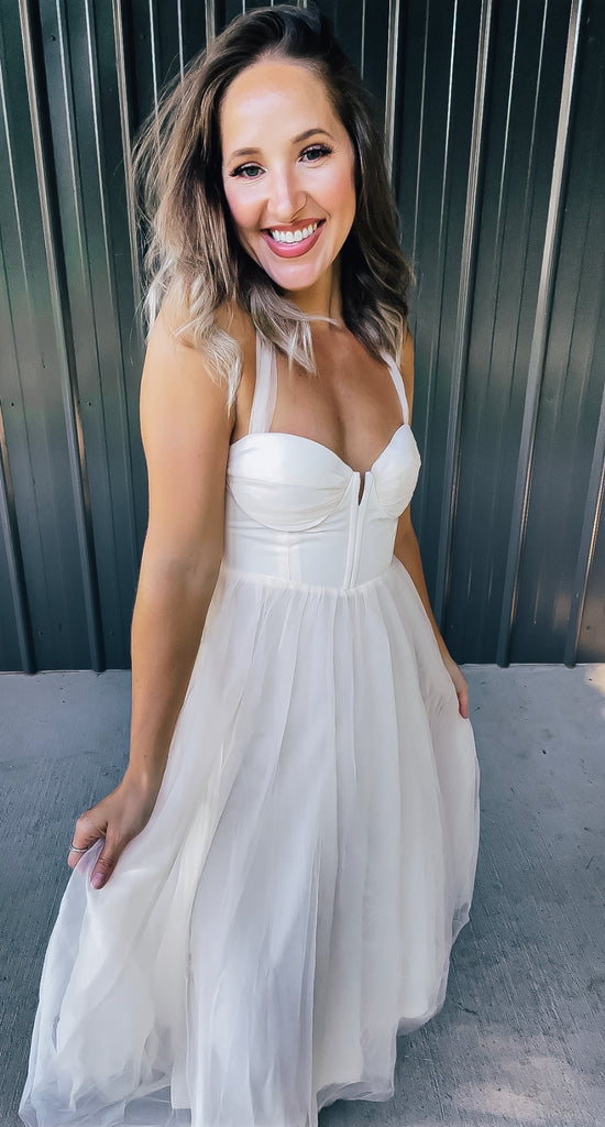 Buttercream Tulle Corset Dress The Broken Levee Boutique Buttercream Tulle Corset Dress The Broken Levee Boutique
