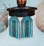 Turquoise Dream Rhinestone Earrings