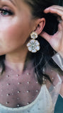 Vintage Cream Flower Earrings